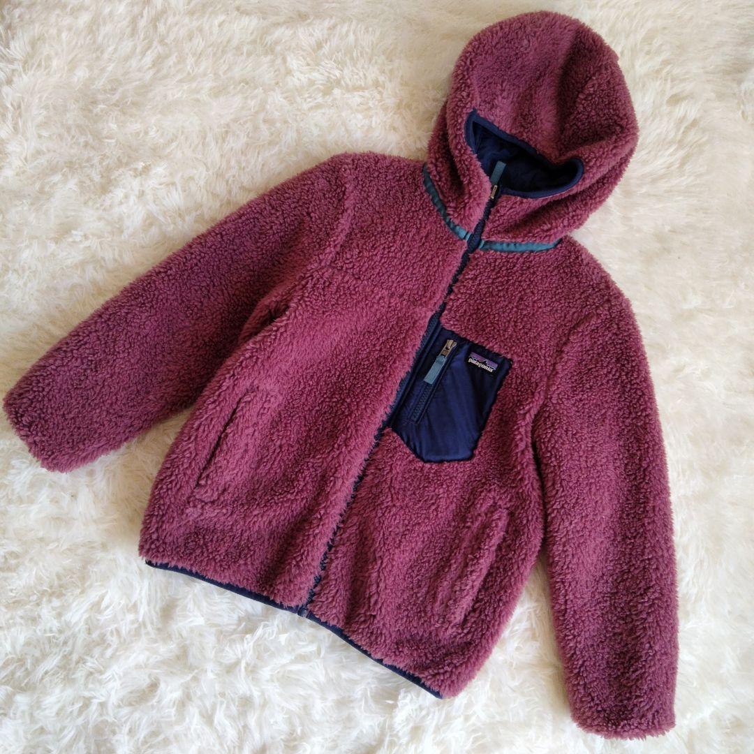 美品☆Patagonia リバーシブル ボアジャケット フーディ キッズS patagonia（パタゴニア） Ks Reversible Ready Freddy Hoody キッズ