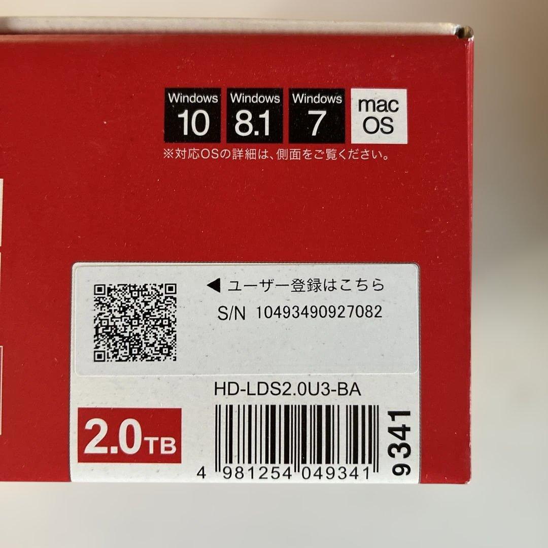 2.0TB BUFFALO HD-LDS2.0U3-BA 外付けHDD