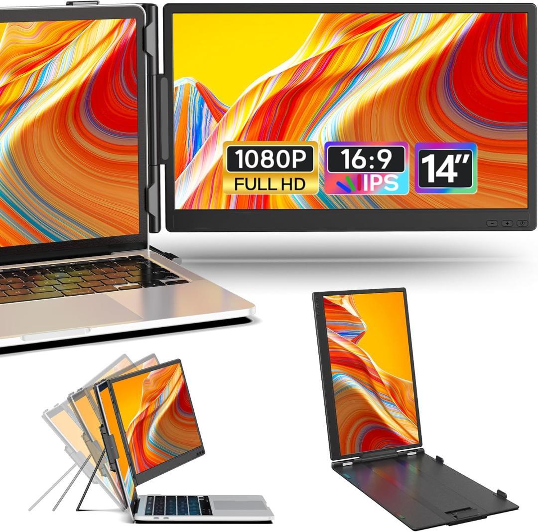 デュアルモニター 14インチ FHD 1080PノートPC13-17インチ対応 Amazon.co.jp: モバイルモニター 360°回転 13~17.3 ノートパソコン用