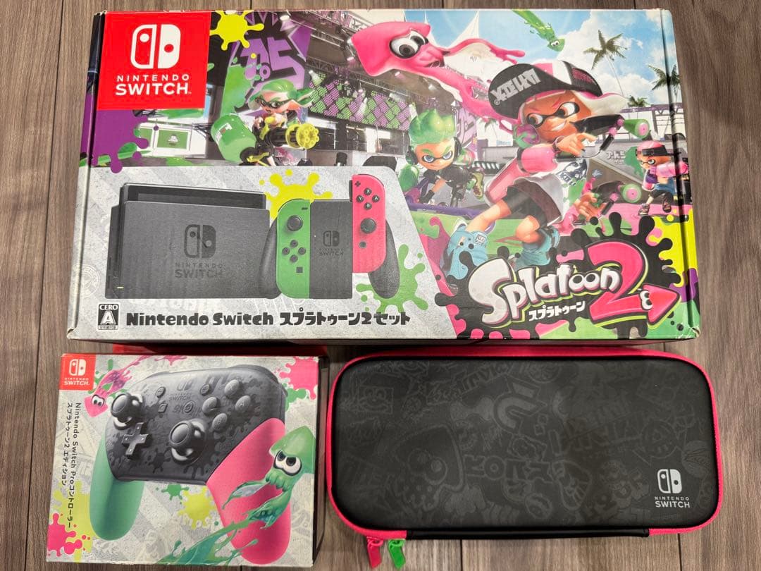 Nintendo Switch スプラトゥーン2セット Proコン ケース付 Nintendo Switch Proコントローラー スプラトゥーン2エディション