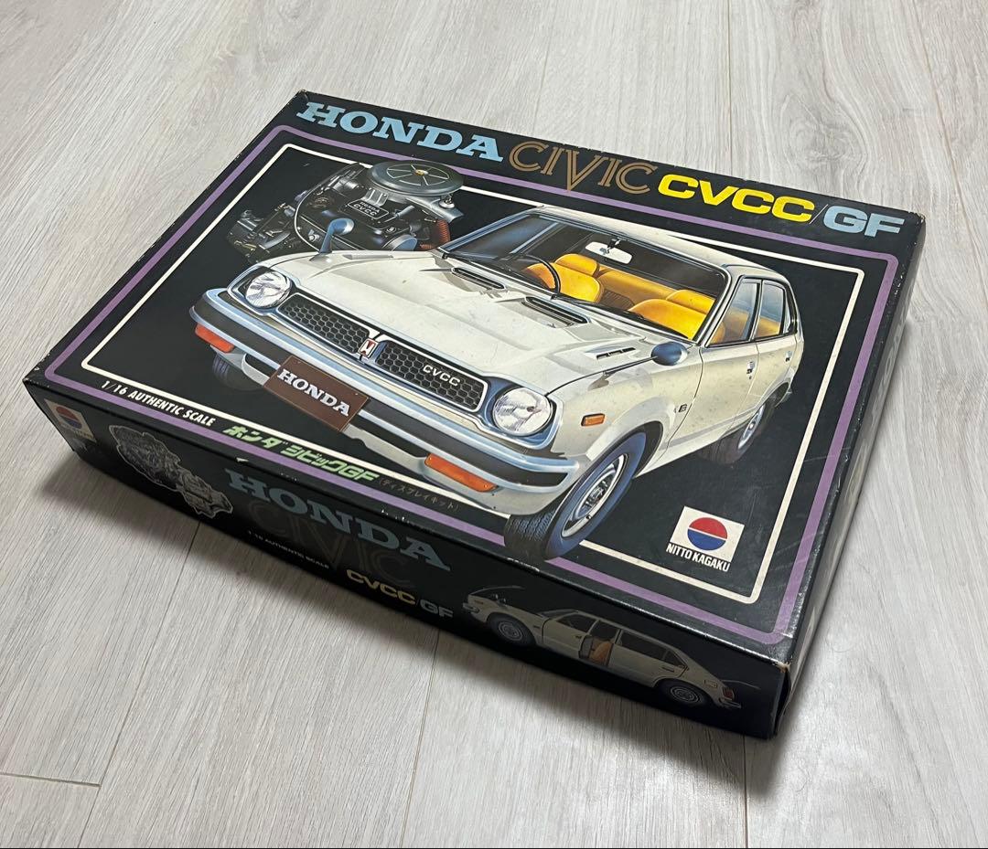 当時物 1/16 ホンダ シビック CVCC GF プラモデル 自動車 日東科学