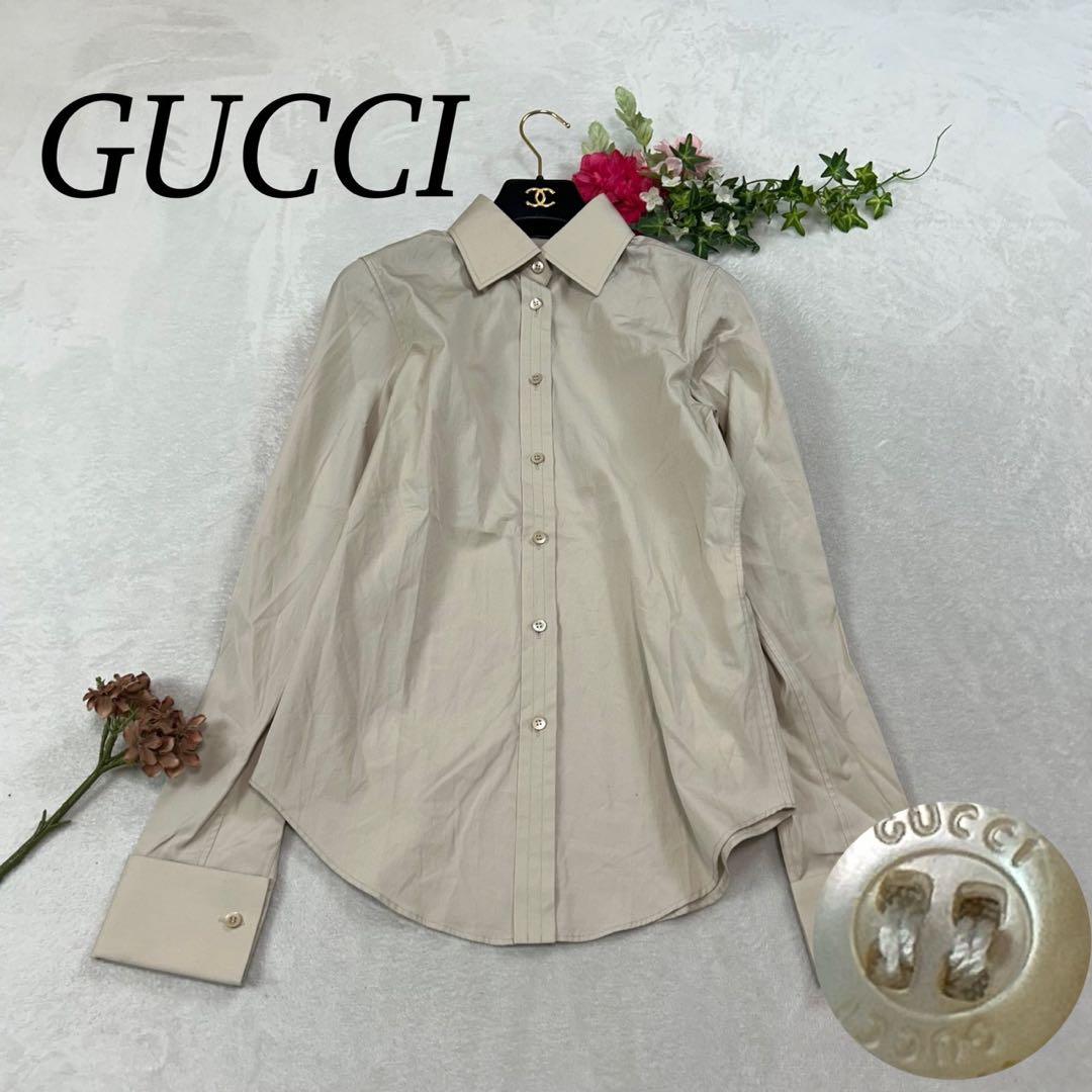 J908 新品未使用 M グッチ イタリア製 長袖 シャツ ベージュ レディース 楽天市場】グッチ（トップス｜レディースファッション）の通販