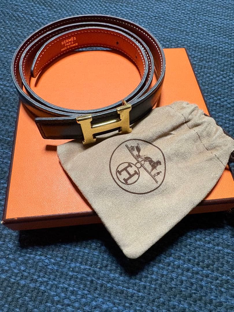 エルメス　Ｈバックル コンスタンスリバーシブルベルト　75 HERMES（エルメス） ベルト コンスタンス H リバーシブルベルト