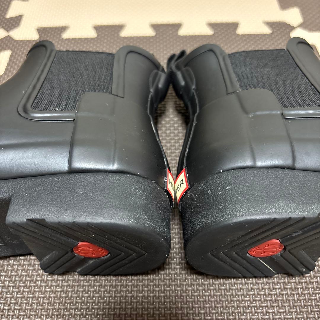 【美品】Hunter 24.5cm レインブーツ　サイドゴア