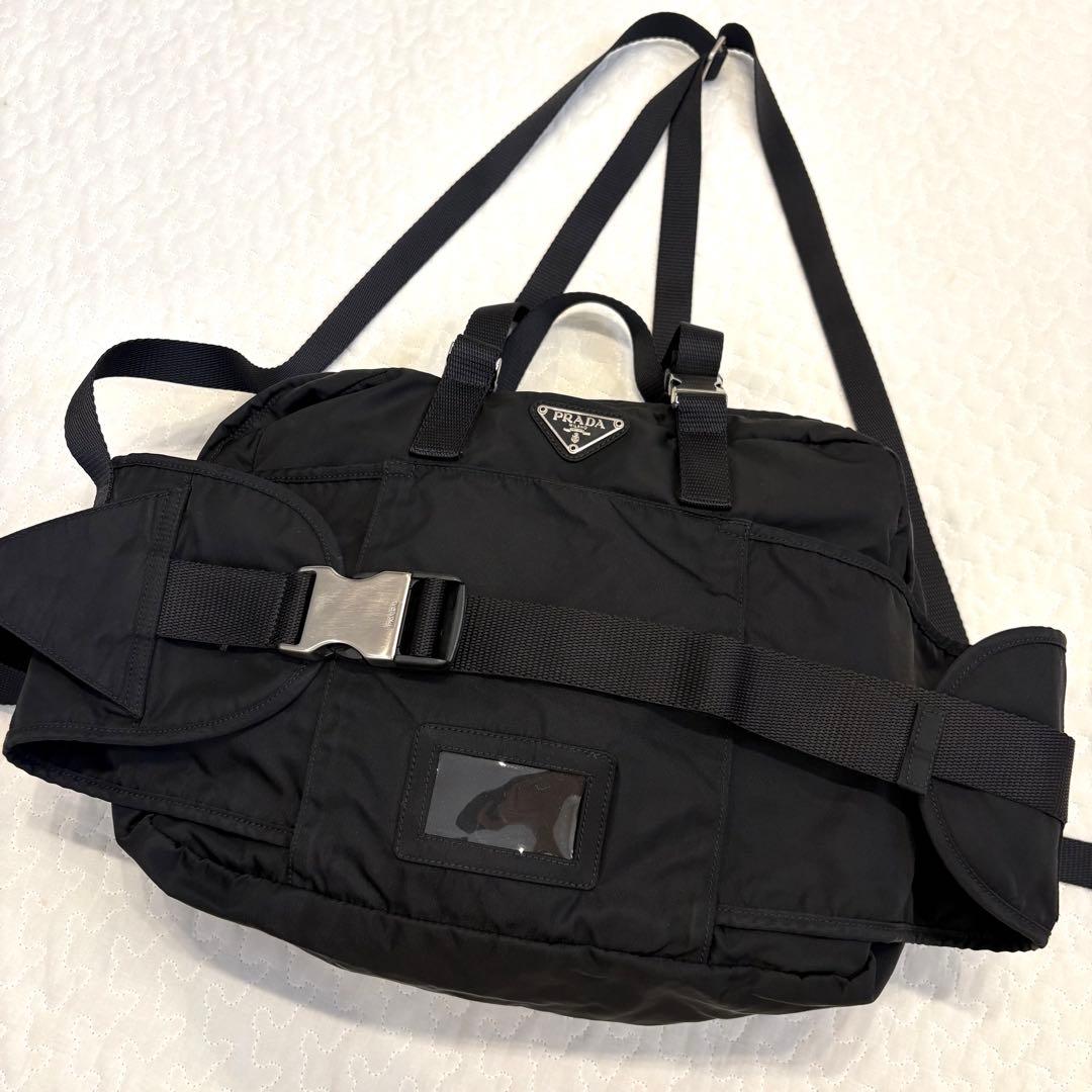 ☆希少☆PRADA V156 3WAY ウエストバッグ リュック ナイロン 黒