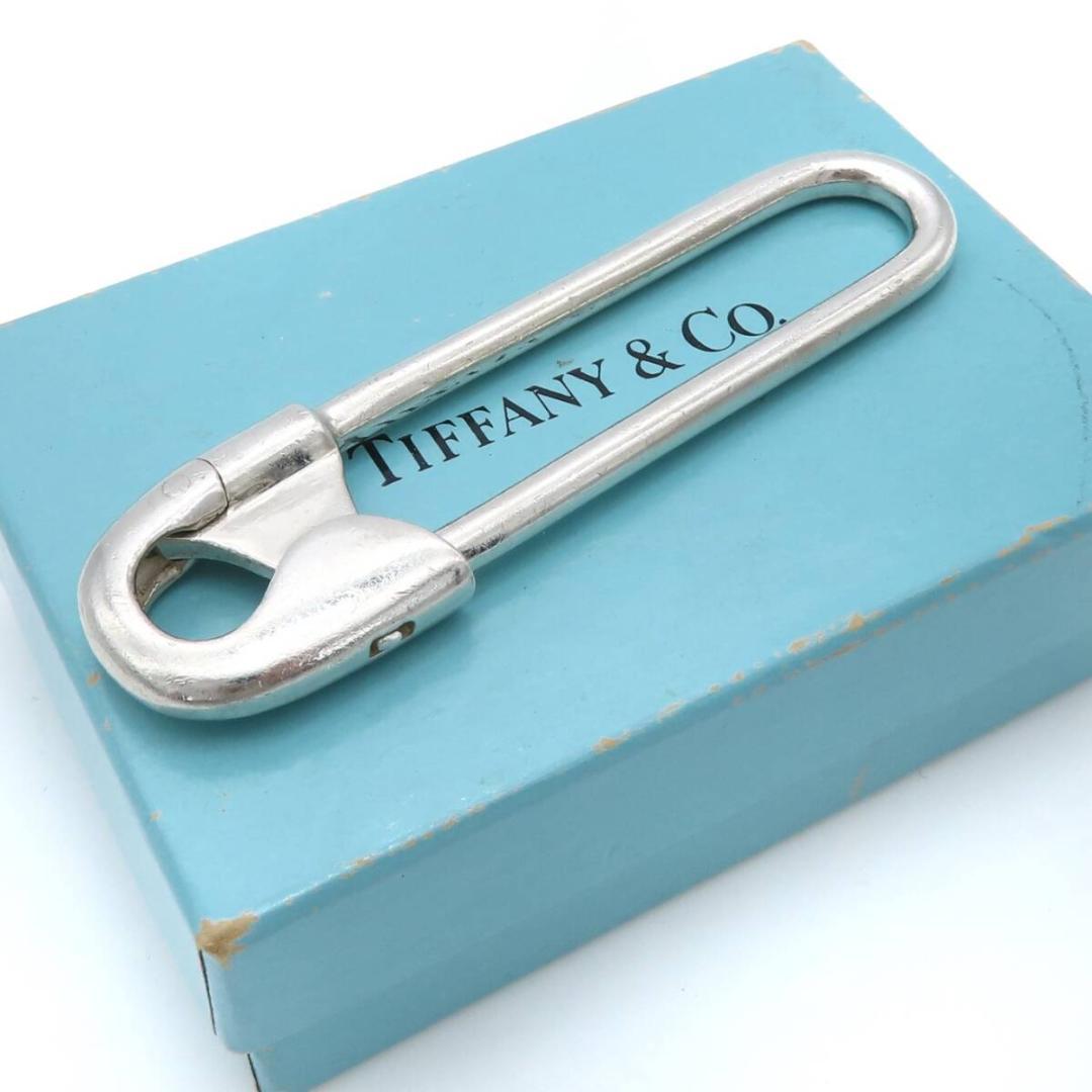 ヴィンテージ ティファニー 安全 ピン シルバー キーリング HA538 TIFFANY&Co.（ティファニー） キーリング スクエアチャーム シルバー