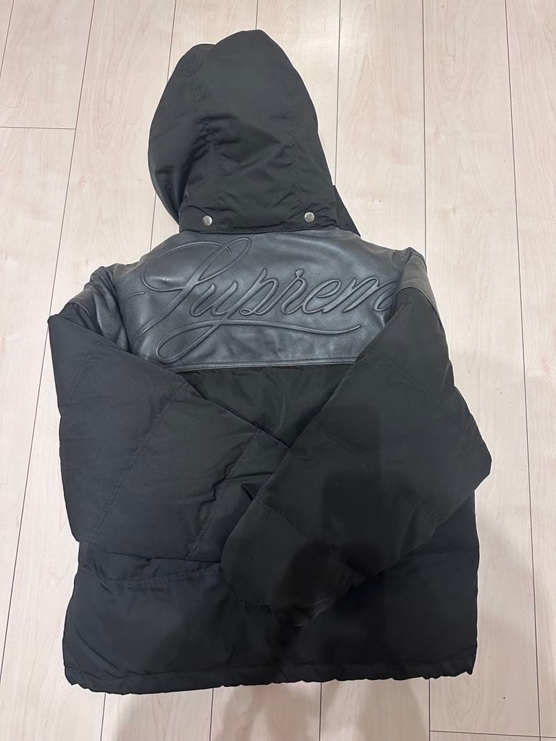 Supreme Leather Yoke Puffer S 新品 101200円 - メルカリ