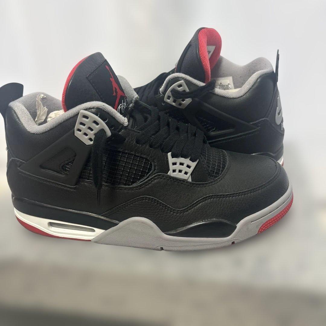 シューズ(男性用) Nike Air Jordan 4 Retro\"Bred Reimagined\" FV5029-006 Nike Air Jordan 4 Retro Bred Reimagined Cement Grey Red