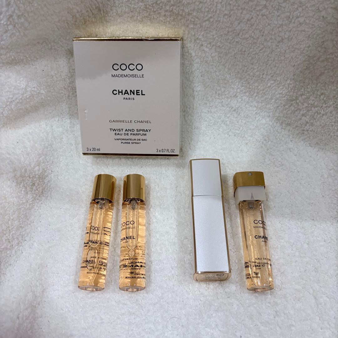 【CHANEL】ココマドモアゼルツィスト＆スプレイ 本体+レフィル20mL×3 ココマドモアゼル ツィスト＆スプレイ オードゥトワレット 3リフィル