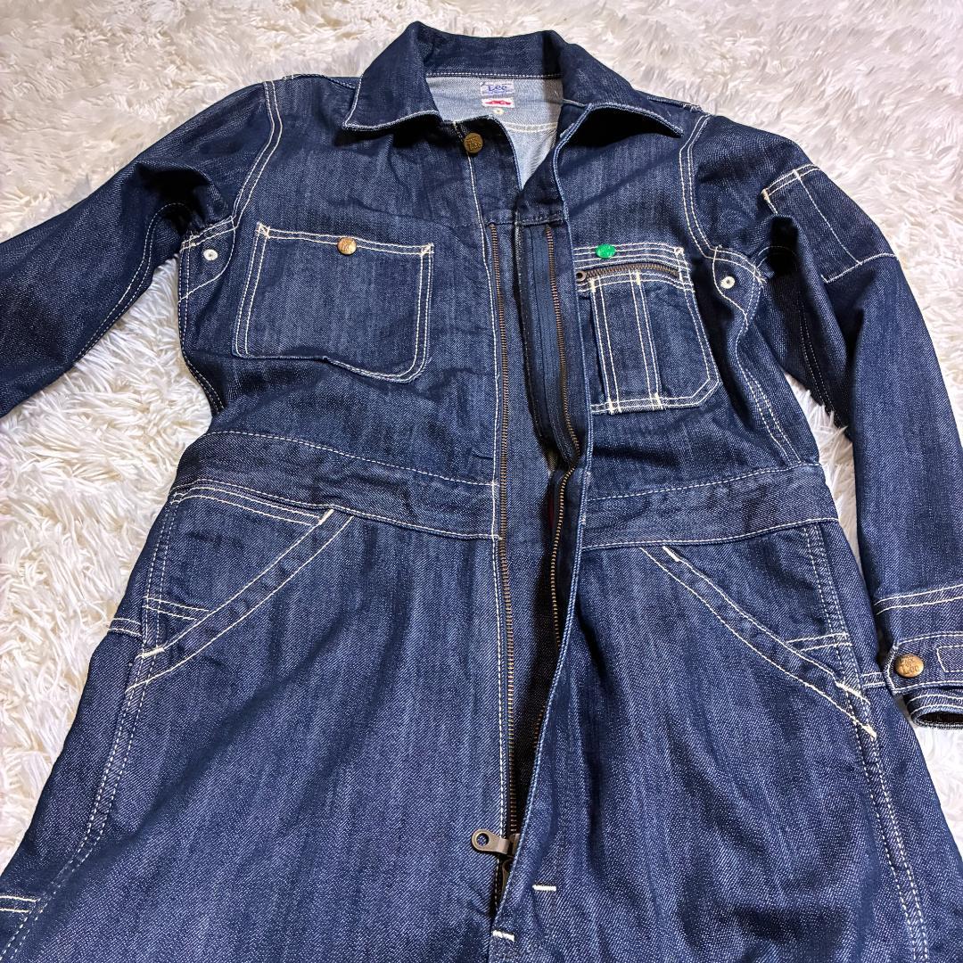 未使用級】LEE リー 全農コラボ デニムオールインワン つなぎ Sサイズ