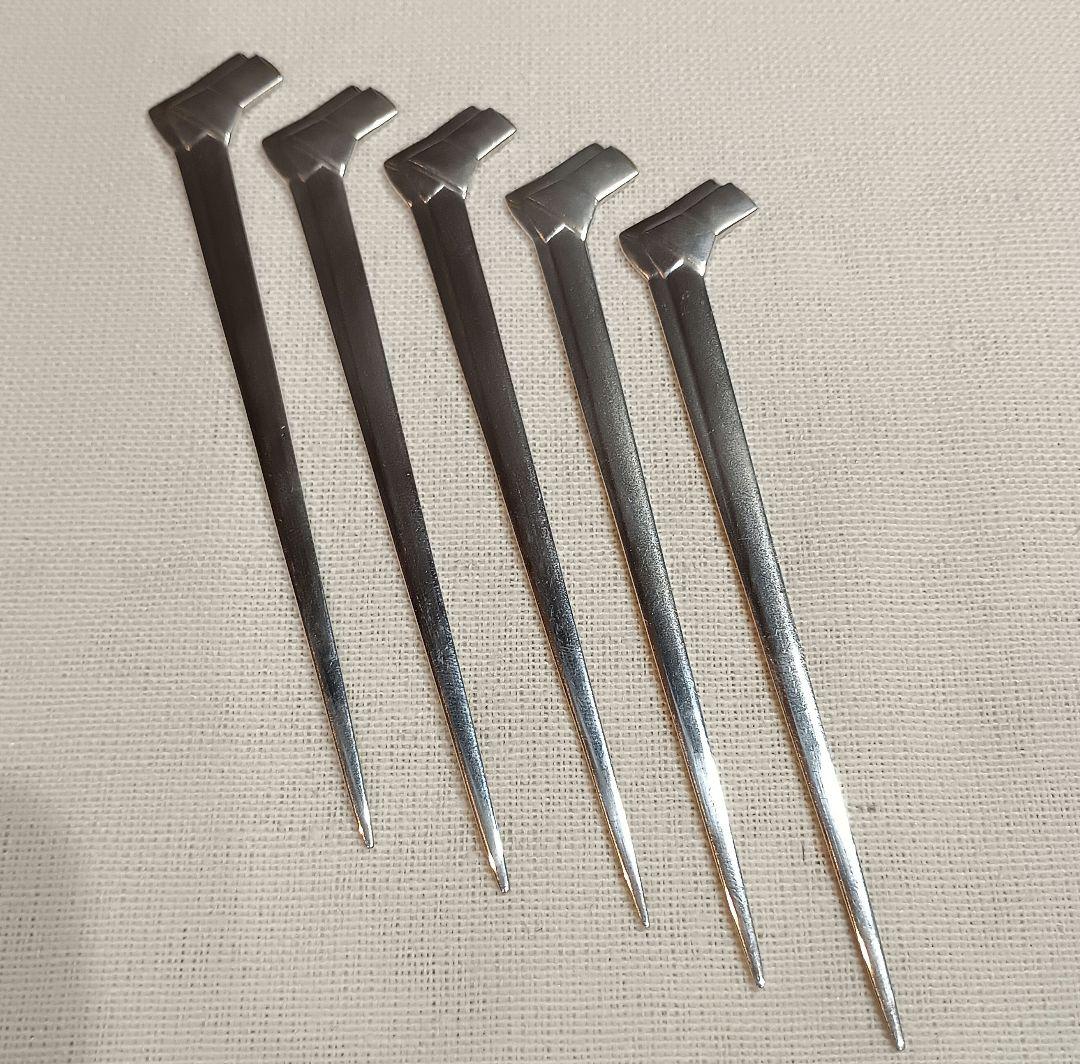 銀製 刻印 菓子楊枝 フルーツピック5本 2026年最新】銀製菓子楊枝の人気アイテム - メルカリ