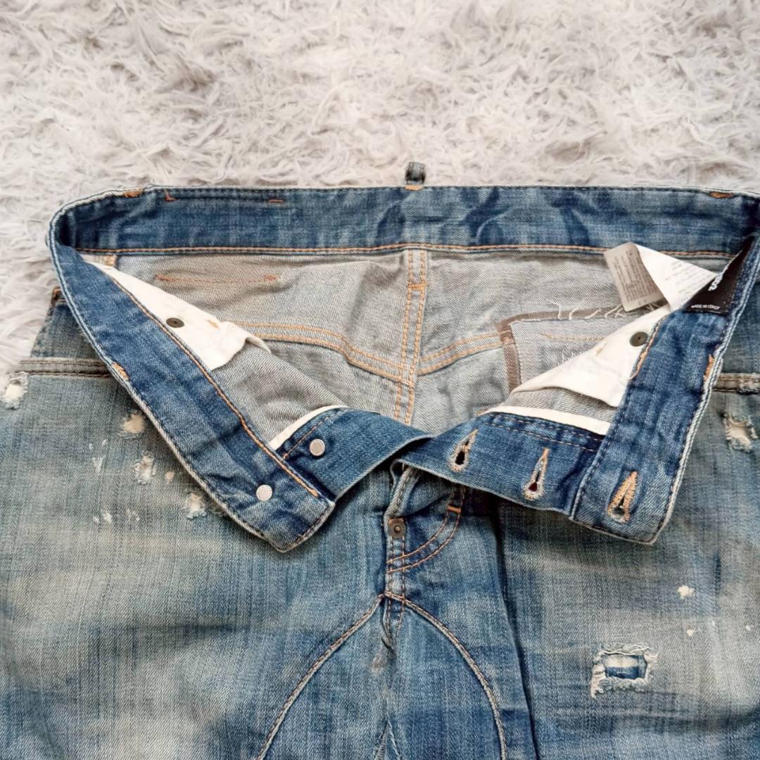 ディースクエアード バイカー デニムパンツ ダメージ加工 42 - メルカリ