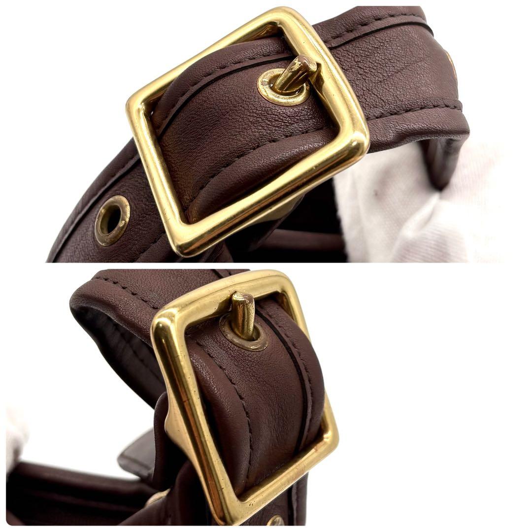 美品✨オールドコーチ ショルダーバッグ レザー ブラウン 9966