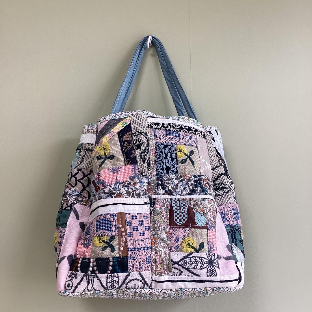 ミナペルホネン小さなハギレのパッチワークバッグハンドメイド - メルカリ