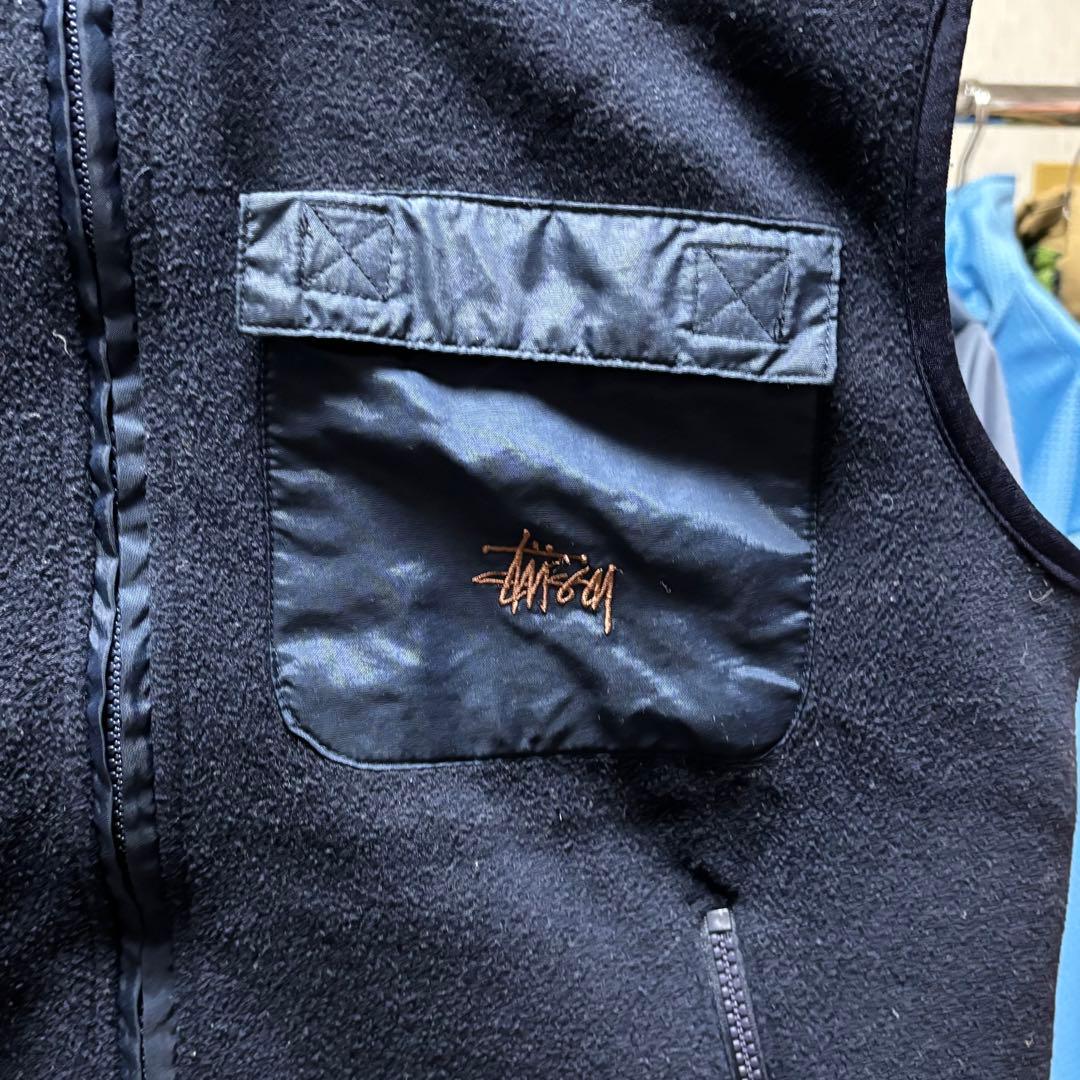 Stussy OUTDOOR ステューシー フリース ベスト L ネイビー