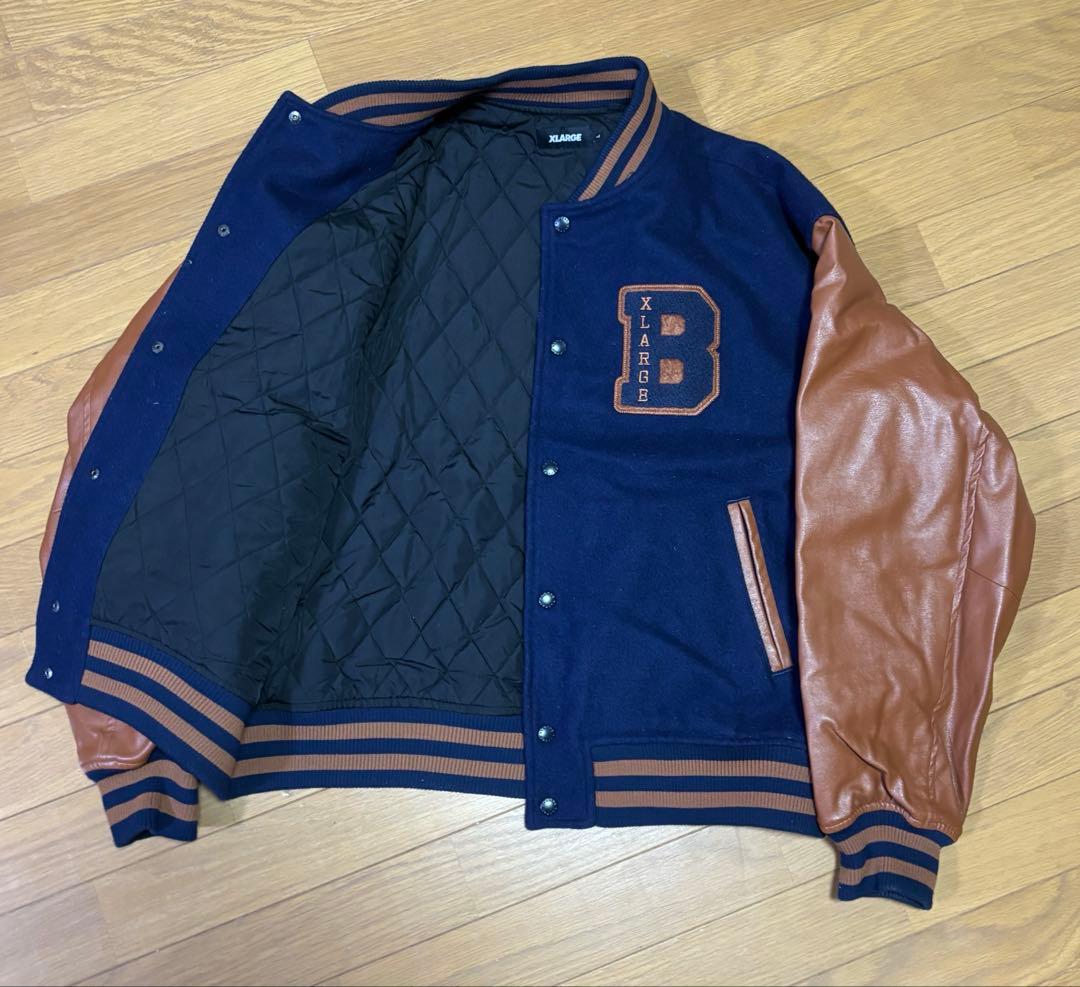 Xlarge balansa スタジャン L ネイビー/ブラウン