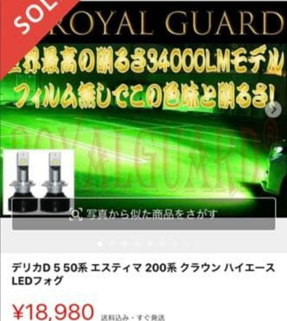 後期デリカD5 IPF製フォグクリアー101FL ロイヤルガードバルブ付き
