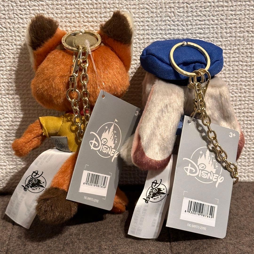 ズートピア 幼少期 キーホルダー ぬいぐるみ ニック ジュディ セット