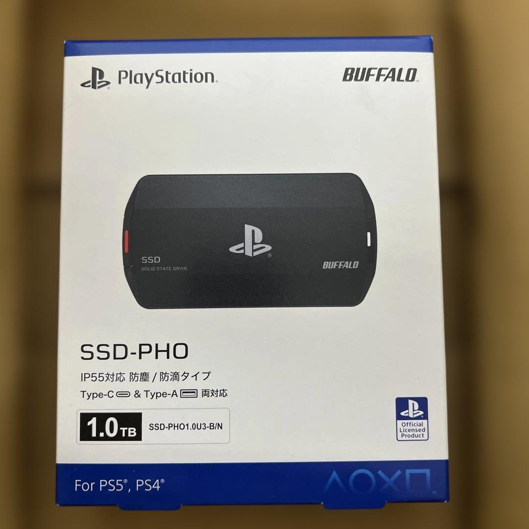 621未開封　バッファロー SSD 外付け 1TB PlayStation バッファロー SSD 外付け 1.0TB 超小型 コンパクト ポータブル PS5/PS4