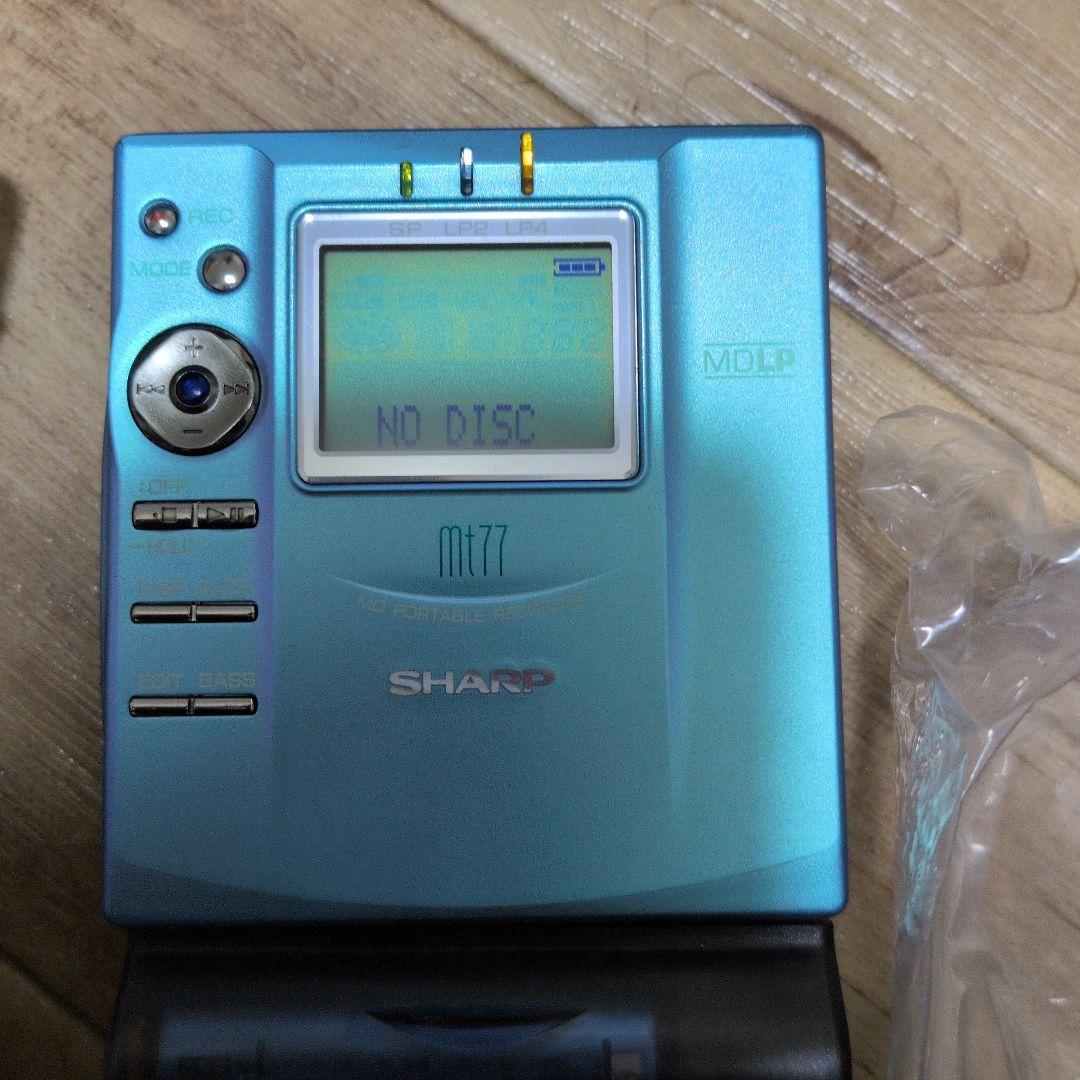 SHARP シャープ MD ポータブルプレーヤー MD-MT77-A - メルカリ