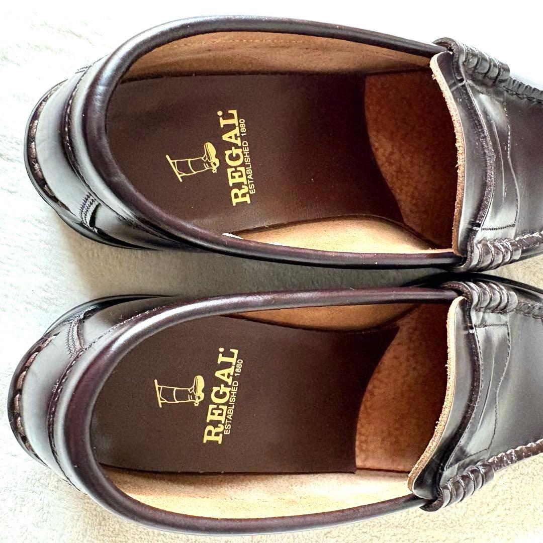 【極美品】リーガル 2177 ローファー 革靴 ブラウン 24.5cm