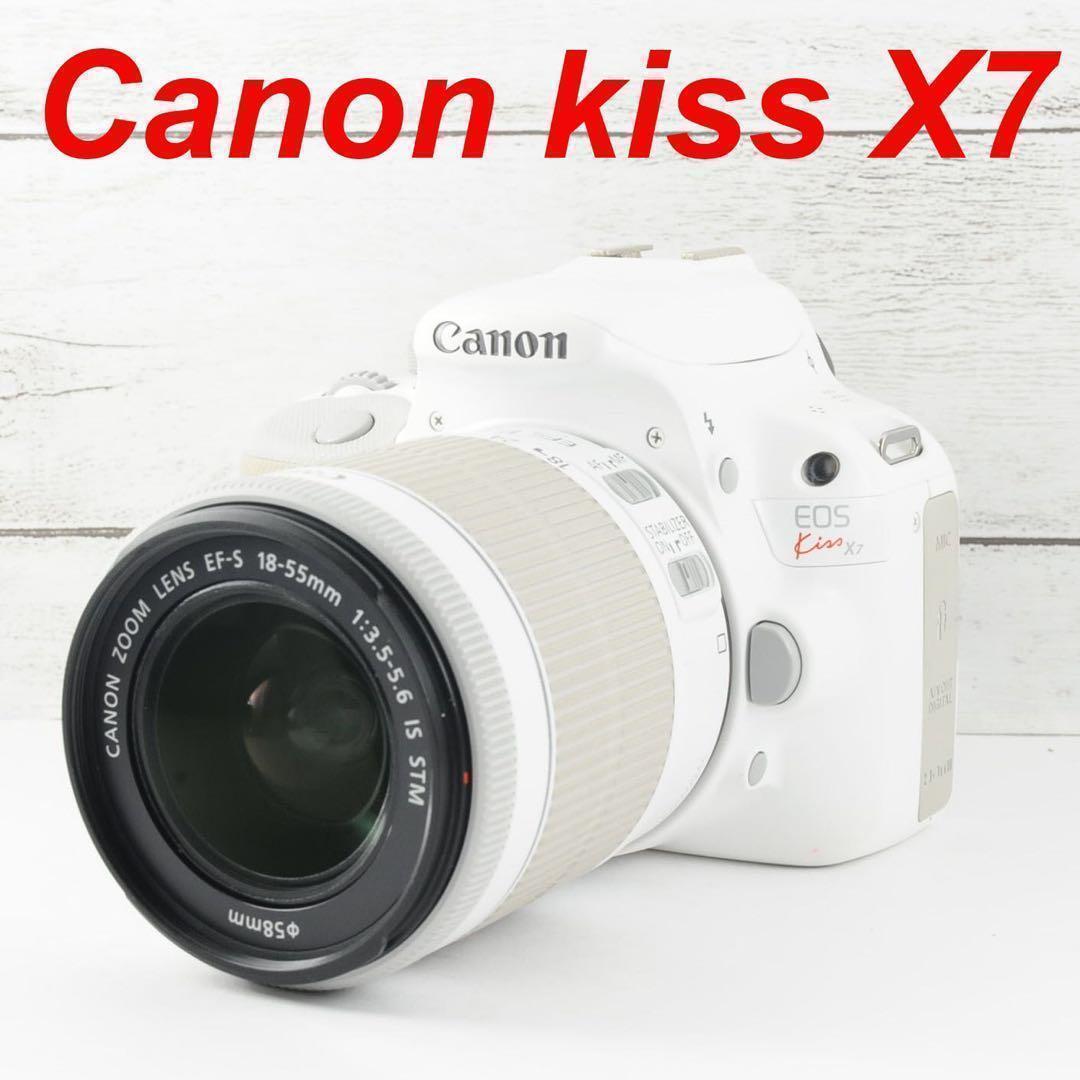 ❤️人気ホワイト❤️スマホ転送❤️Canon kiss X7 - メルカリ