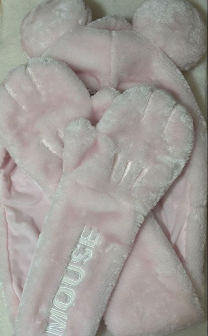 ディズニー マフラー ミッキー ピンク - メルカリ