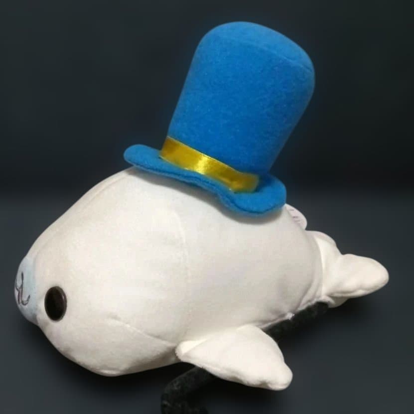 まめゴマ ぬいぐるみ まめゴマ日記 しろゴマ シルクハット ステッキ持ち