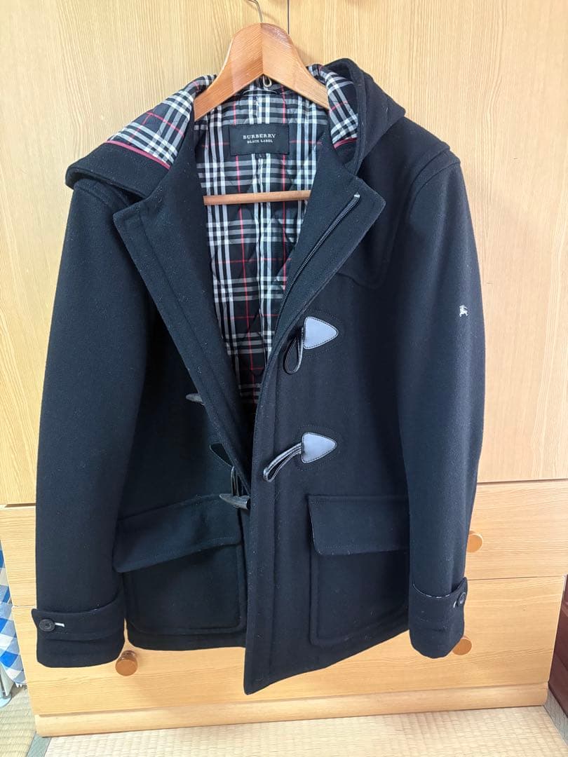 バーバリーブラックレーベル　ダッフルコート 黒　サイズL 楽天市場】ブラックレーベル ダッフルコート（メンズファッション）の通販