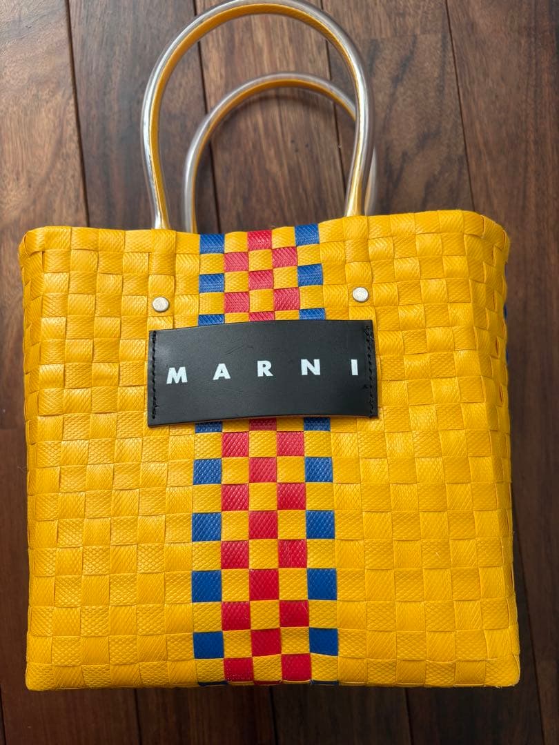 マルニフラワーマーケット　カゴバック　黄色　イエロー マルニフラワーマーケット カゴバック 黄色 イエロー マルニフラワー