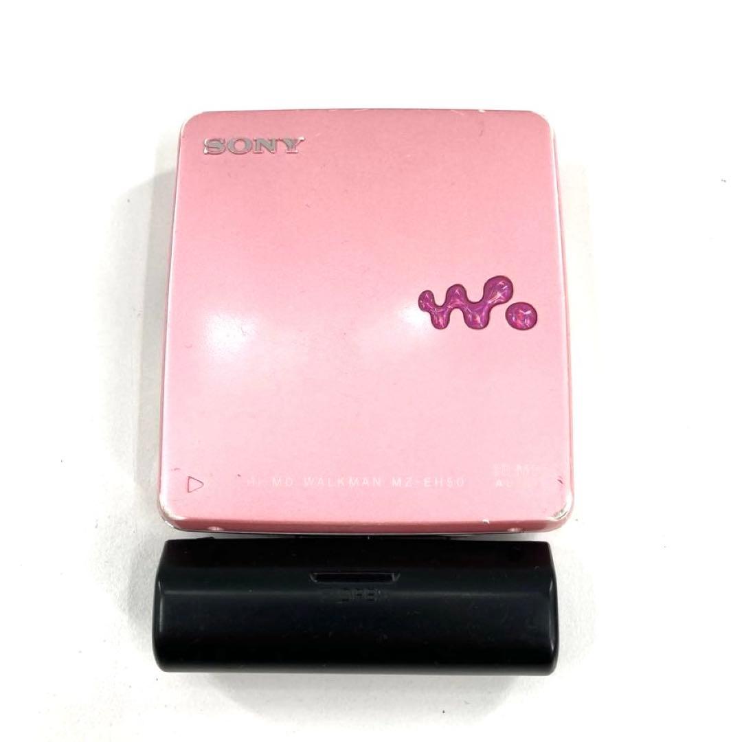 SONY MDプレーヤー ピンク Hi-MD MZ-EH50 動作確認済 - メルカリ