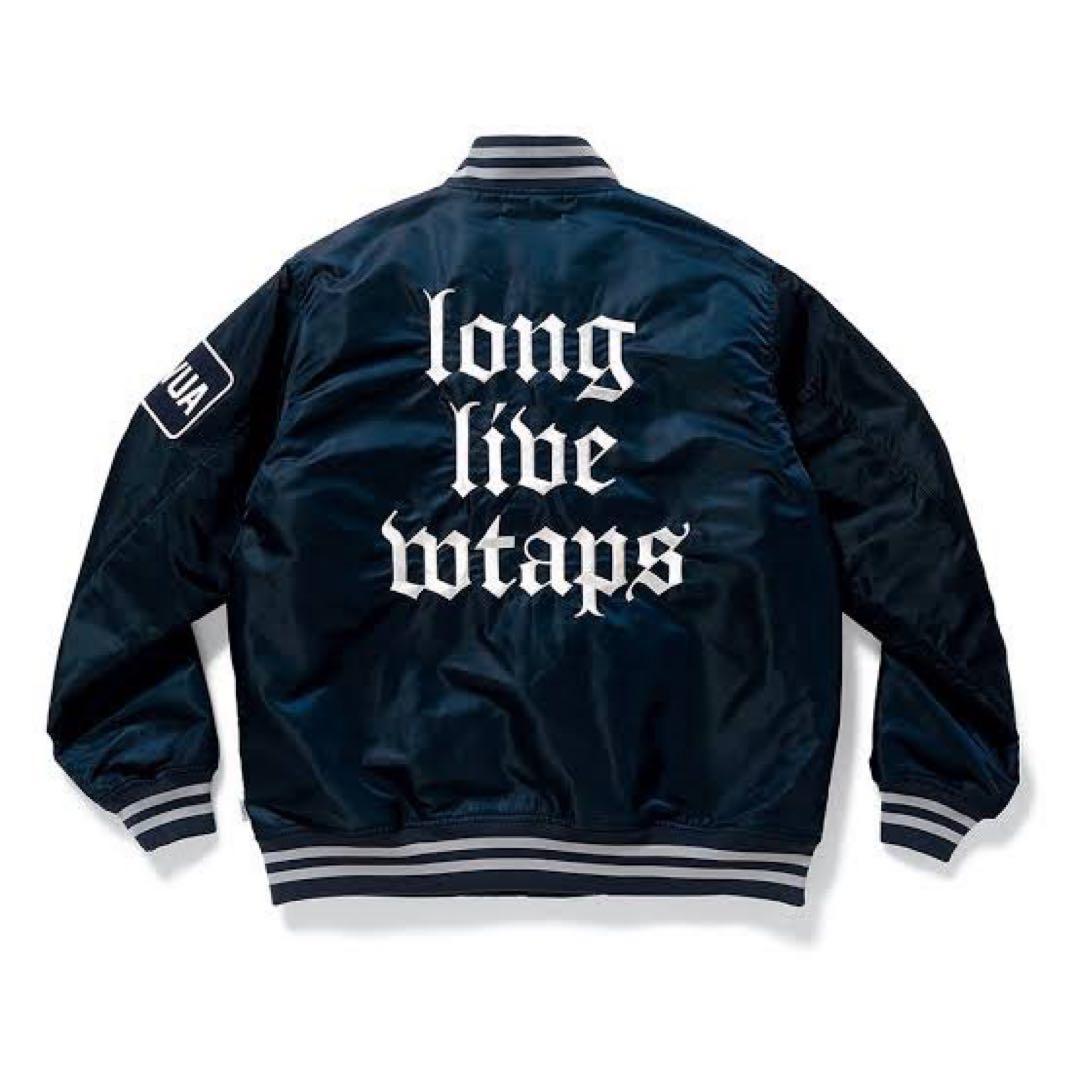 L WTAPS BENCH JACKET NYLON SATIN NAVY - メルカリ