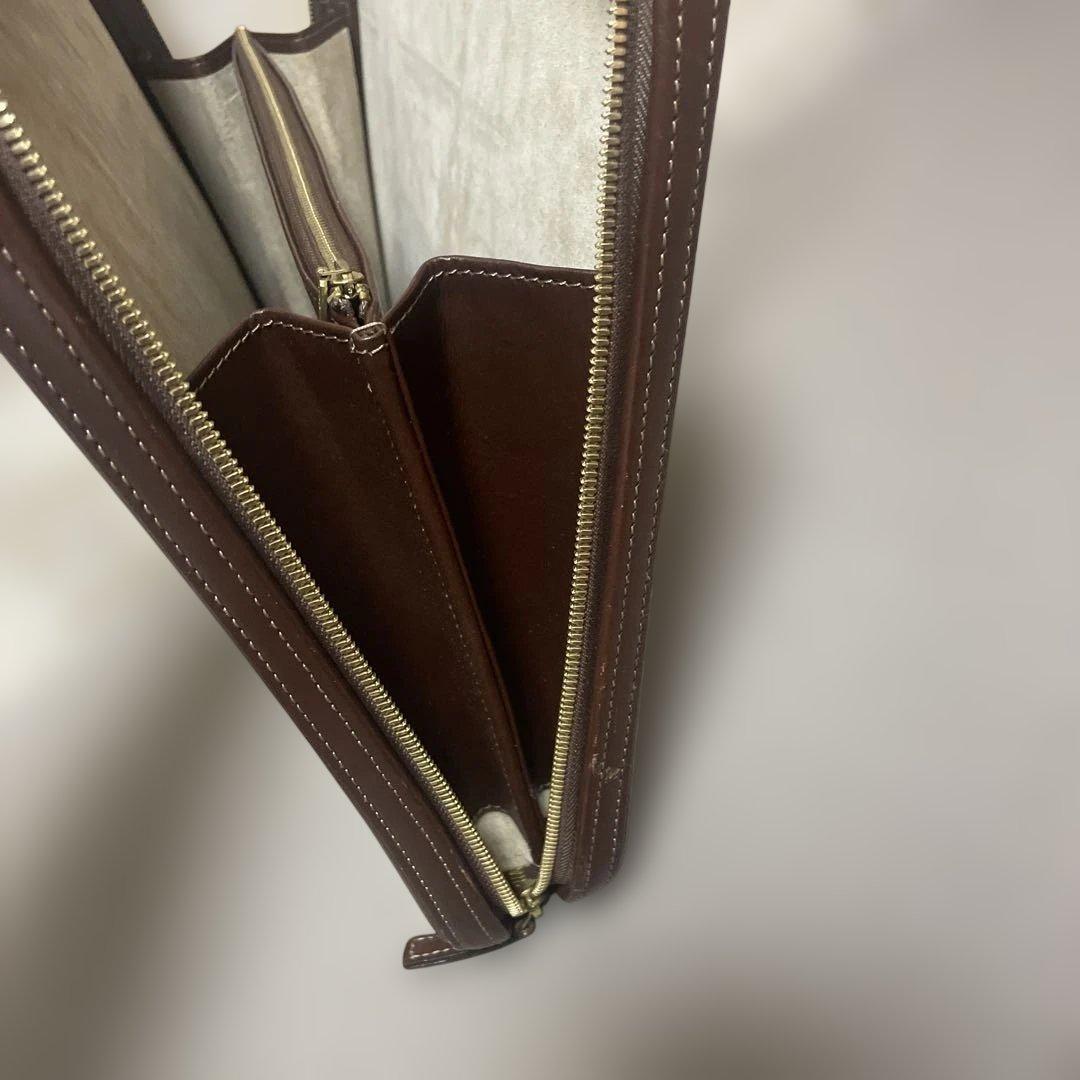 美品】土屋鞄 コンフィオCONFFIO オイルヌメ ビジネスバッグ ブラウン