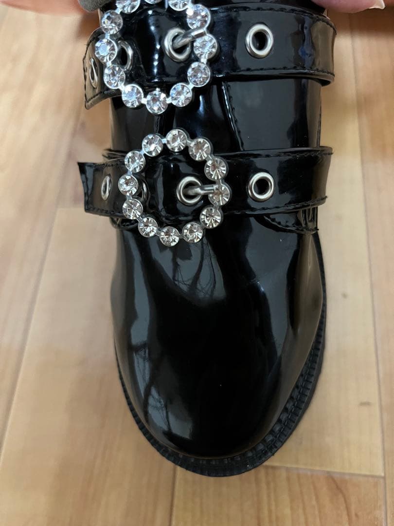 BUBBLES ダブルバックル厚底シューズ 36 13cm - メルカリ