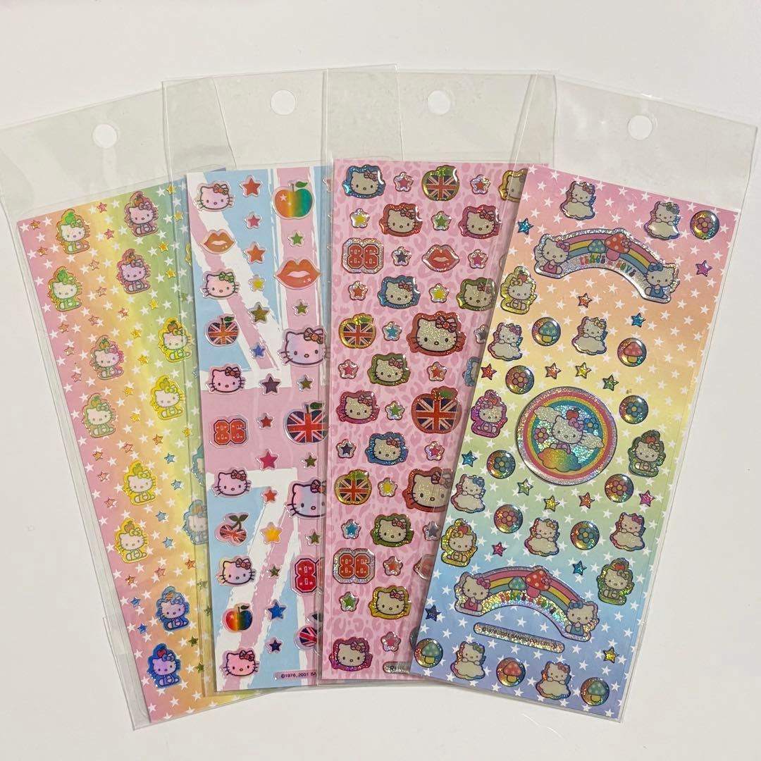 平成レトロ サンリオ ハローキティ シール 4枚セット 当時物