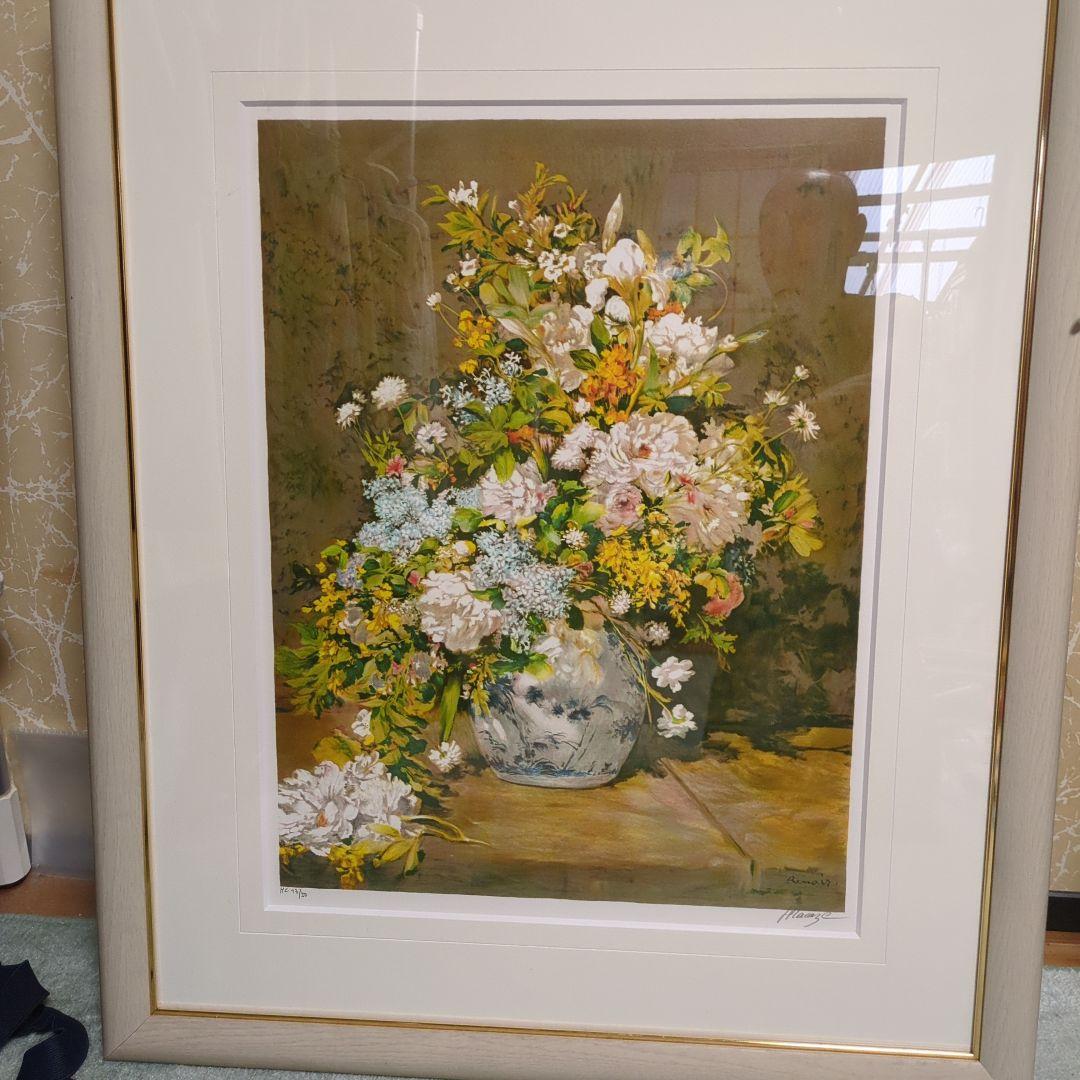 バラの花束 油絵 木製フレーム付き 高島屋