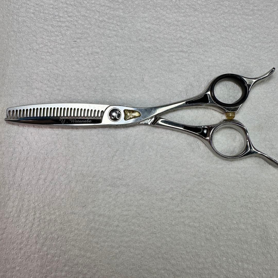 切れ味抜群✨ナルトシザー同様斜度付セニングシザー10%人気の溝無し理