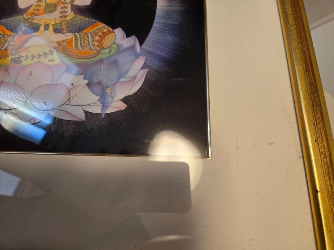 草場一壽 大日如来 エンボスリトグラフ 仏画 直筆サイン 仏教美術 現代