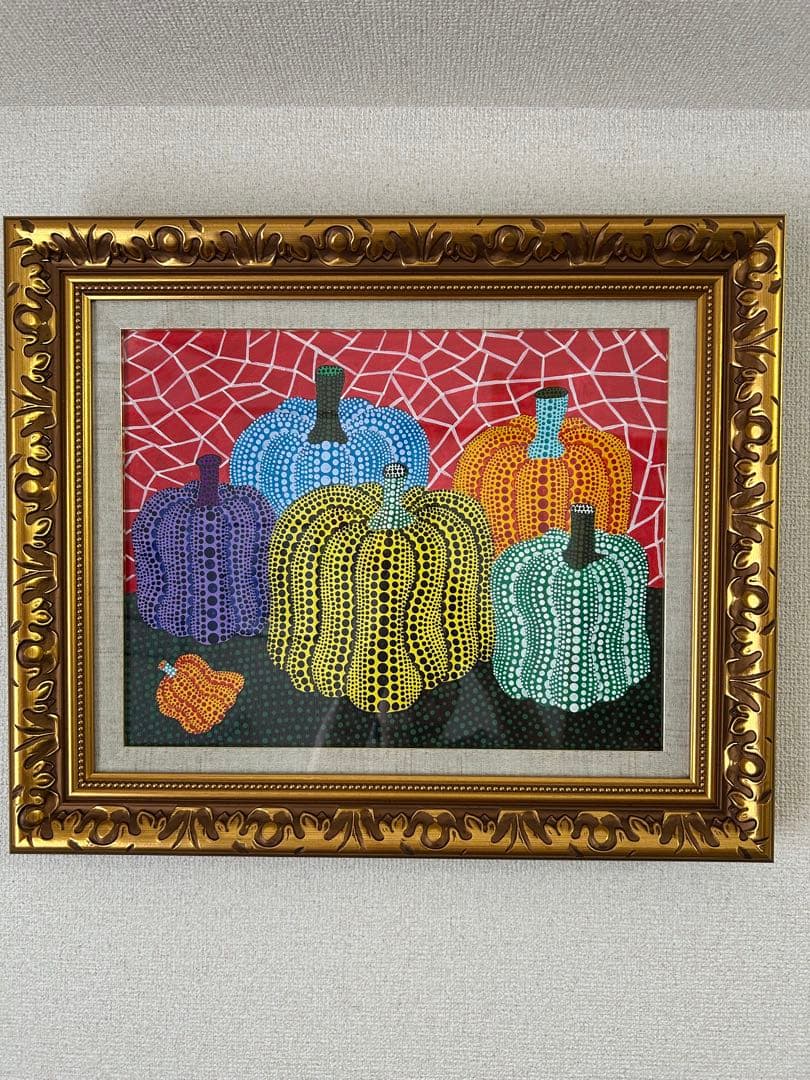 専用　かぼちゃ　油絵　草間弥生風　模写作品　F6　手描き 専用 かぼちゃ 油絵 草間弥生風 模写作品 F6 手描き 専用 かぼちゃ