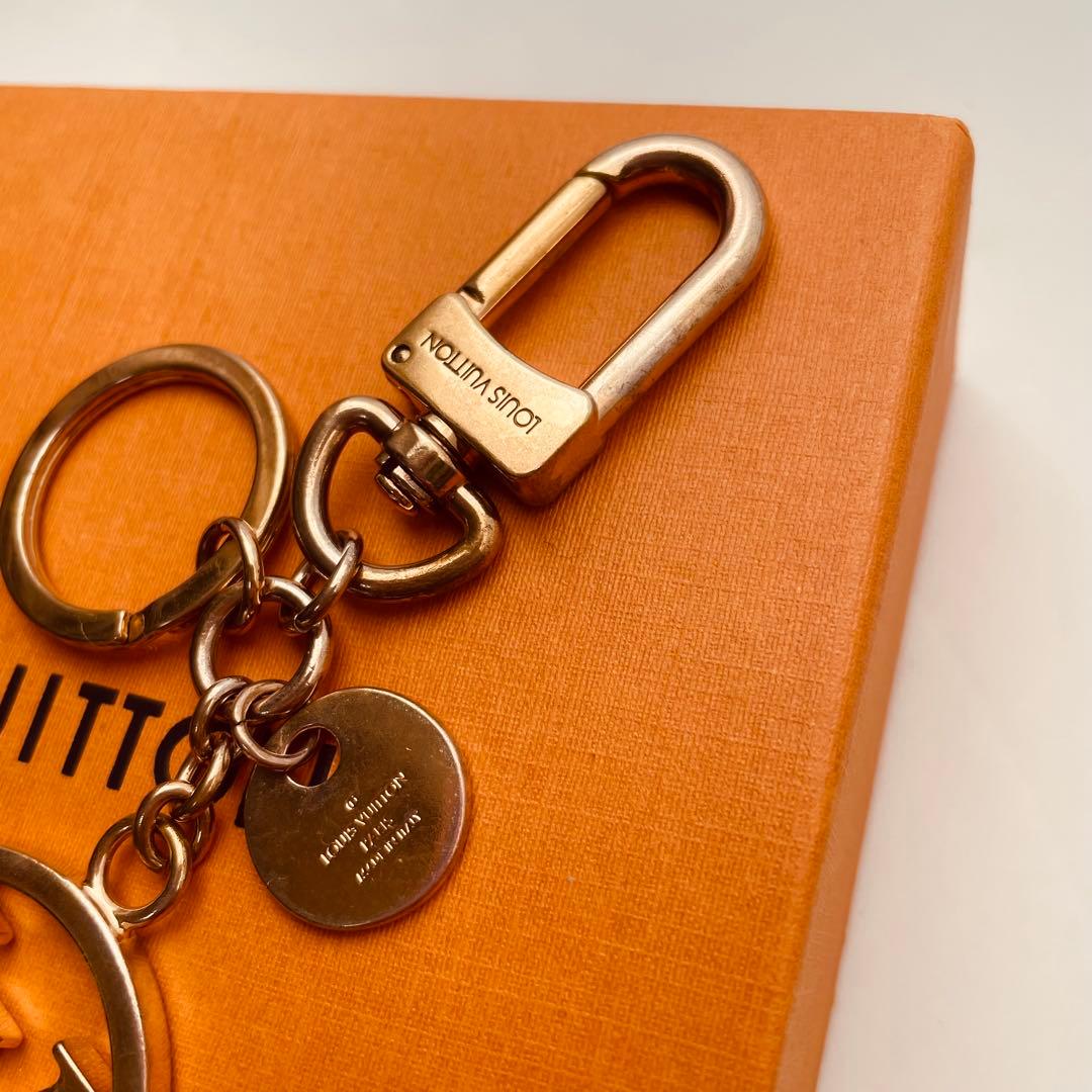 美品✨ルイヴィトンキーホルダー LV サークル カットゴールドM68000
