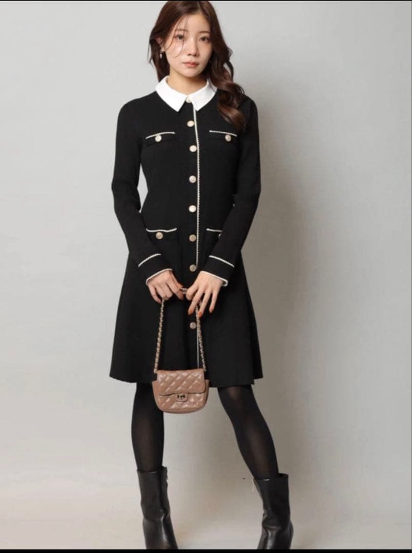 アプワイザーリッシェ 衿付2way ニットワンピース