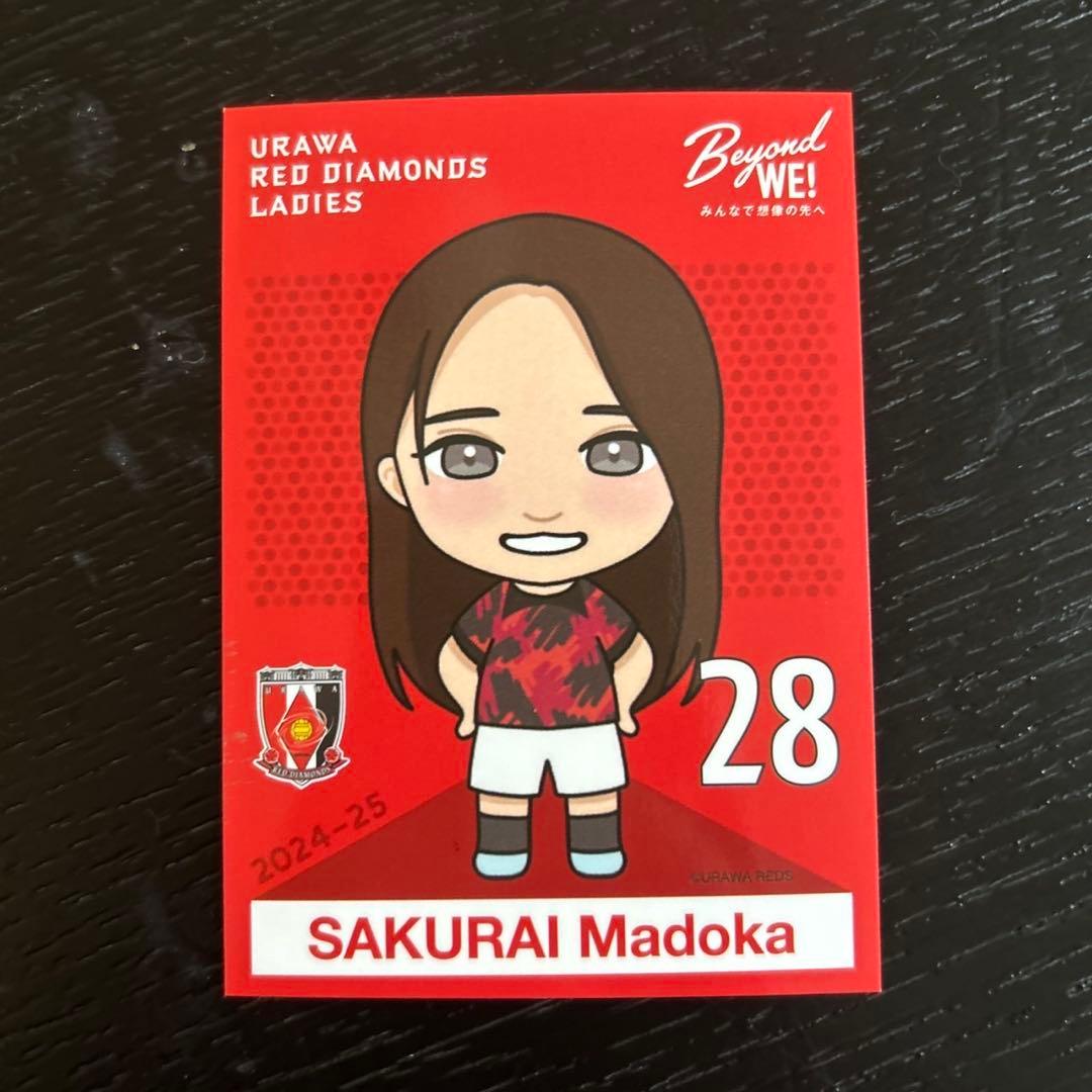 送料込】非売品！直筆サインカード 櫻井まどか選手 浦和レッズ