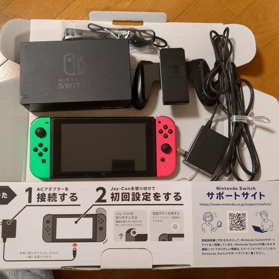 Nintendo Switch 本体 ネオンピンク/グリーン Nintendo Switch Console System Splatoon 2 Neon Pink/Neon Green