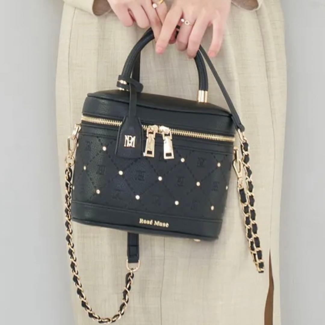 バニティ ロゼミュ ロゼミューズ bijou vanity bag ブラック 黒 - メルカリ