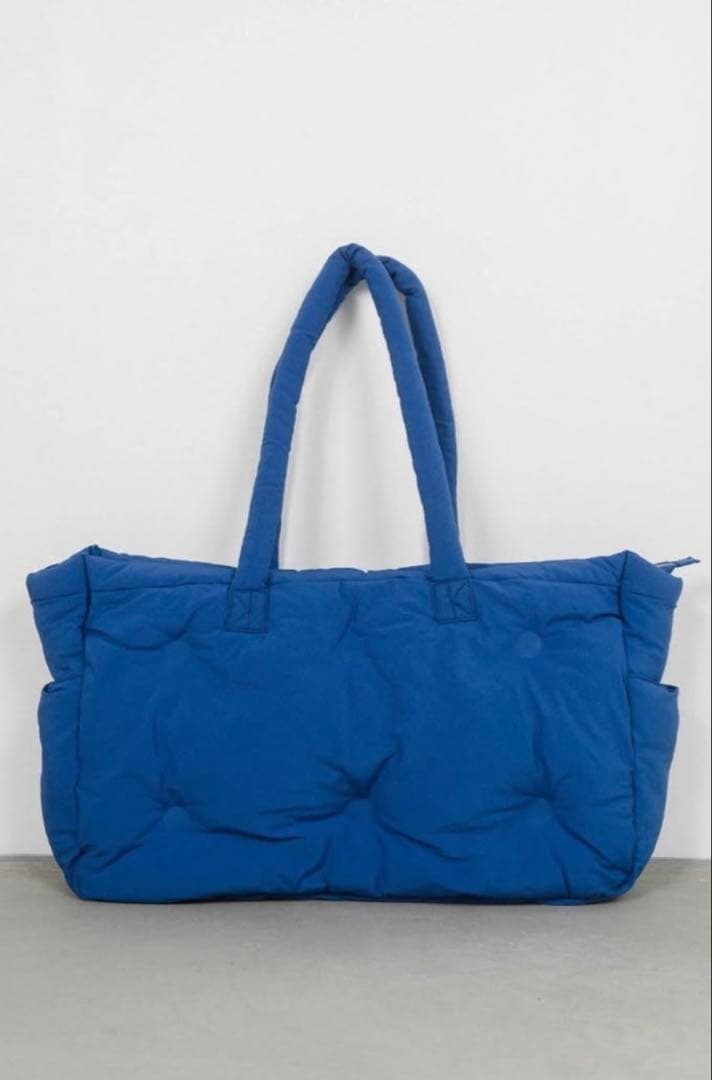 【knuth marf】big quilt bag/blue Knuth Marf - big quilt bag / ビッグキルティングバッグ (ブルー