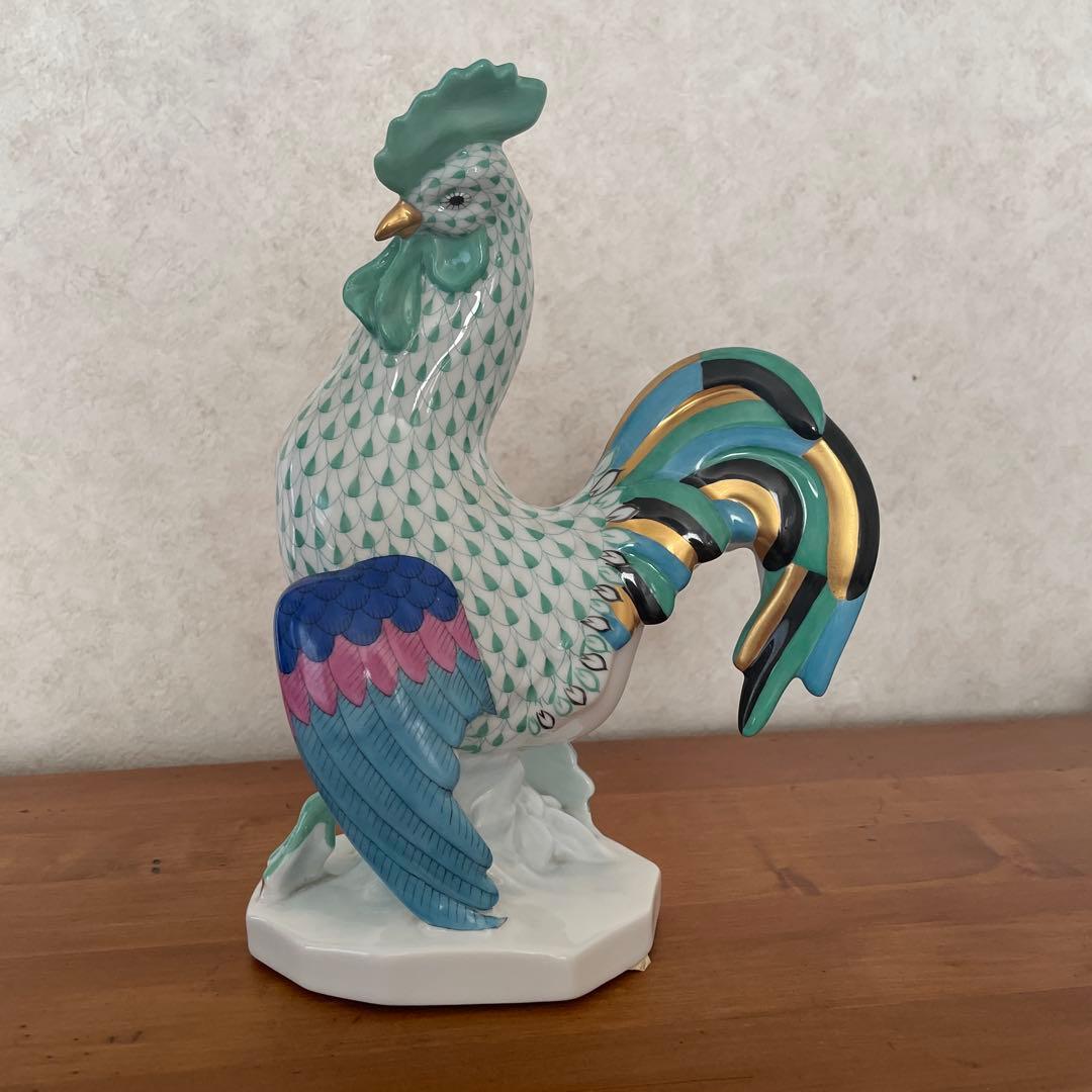 ヘレンド　鳥　陶器置物 ヘレンド ロスチャイルド 鳥 インク壺 インクスタンド ヴィンテージ