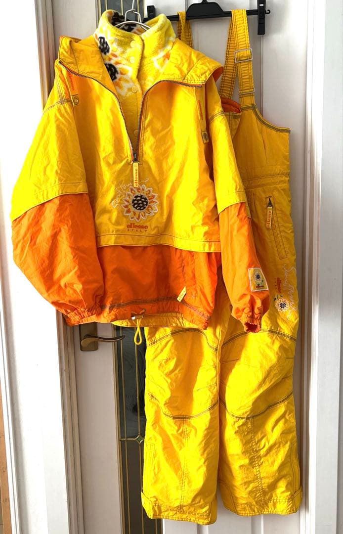平成レトロ！ビビットカラーが可愛い ellesse エレッセ スキーウェア L