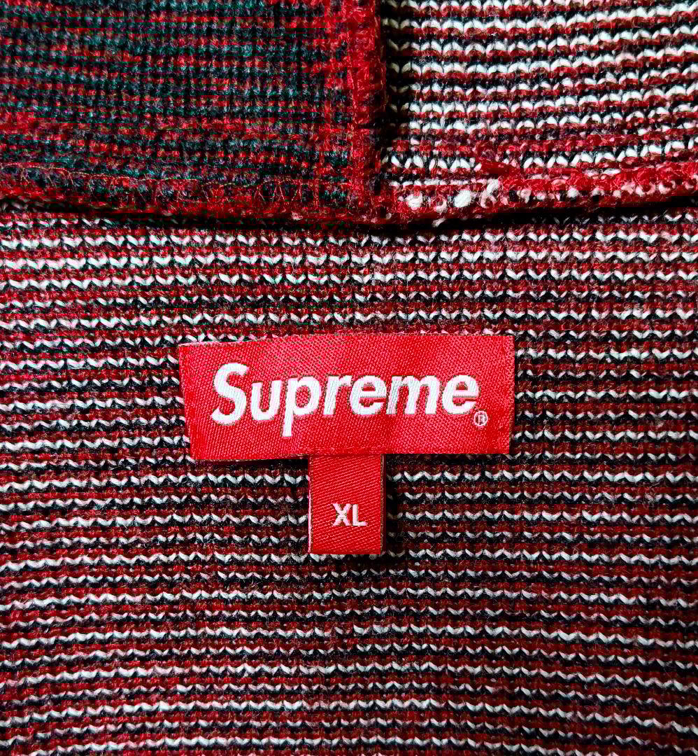 シュプリーム イーグル ニット ジップアップ フーディ パーカー XL