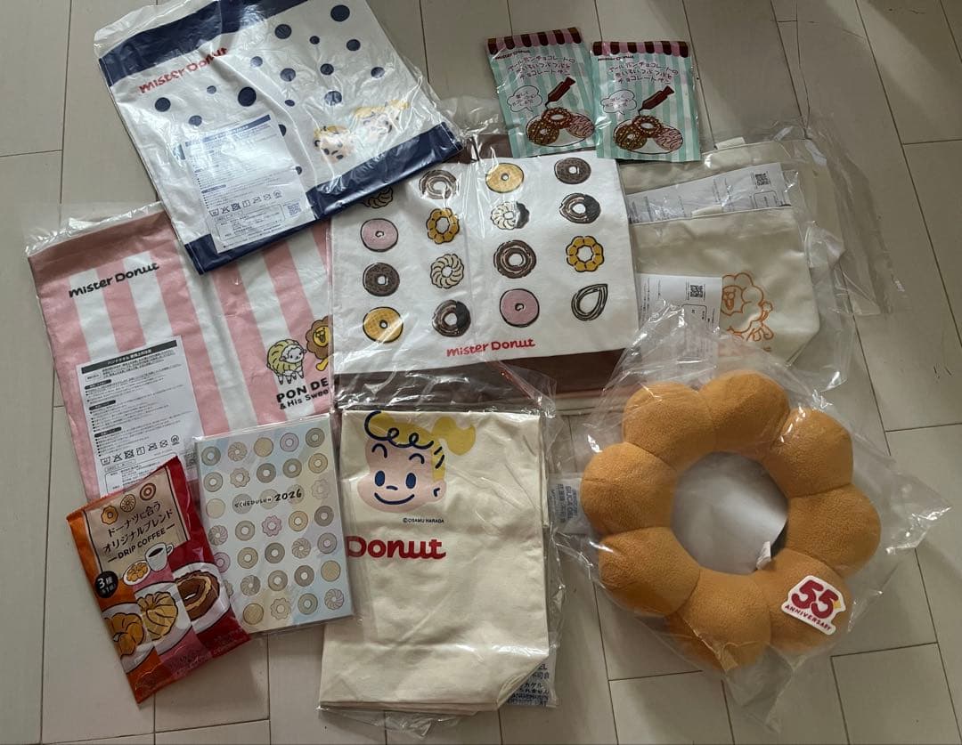 未開封☆ミスド福袋13点 ミスタードーナツ オサムグッズ ハラダオサム