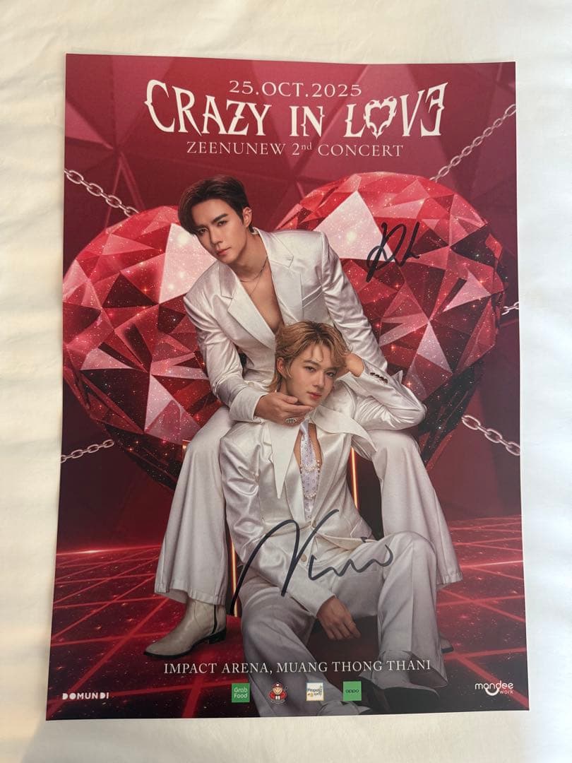 ZeeNuNewCrazyInLoveConcert 直筆サイン入り　ポスター TheNextPrinceinJapan zeenunew直筆サイン入り - メルカリ